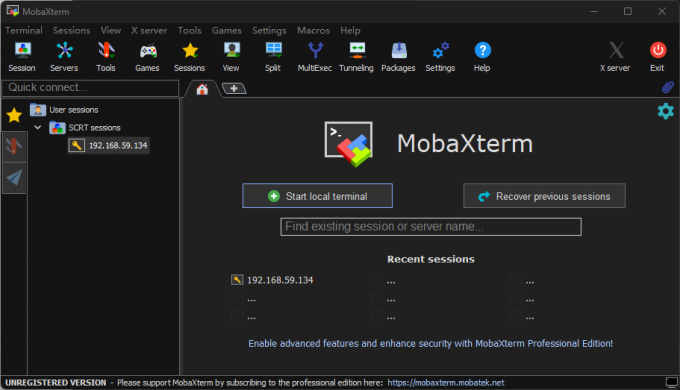 MobaXterm界面概览
