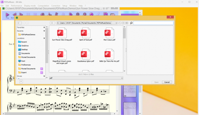 PdfToMusic选择曲谱PDF
