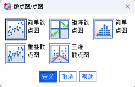 选择简单散点图