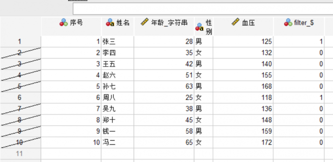 查看筛选结果