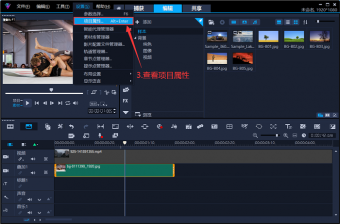 查看当前项目属性