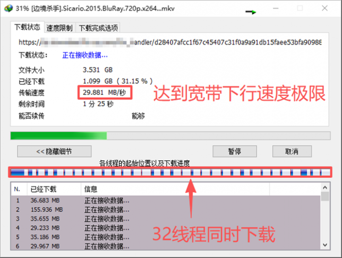 达到宽带下行速度极限