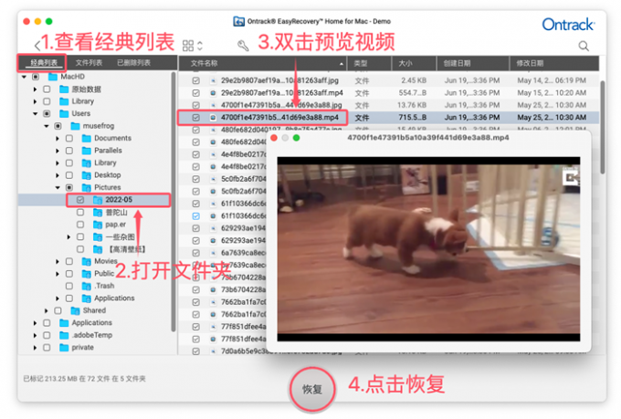 恢复删除的Mac文件