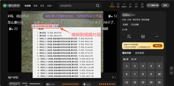 无法嗅探到完整的视频