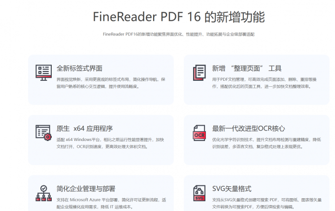 ABBYY FineReader新增功能