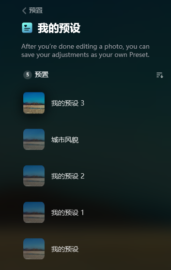 我的预设