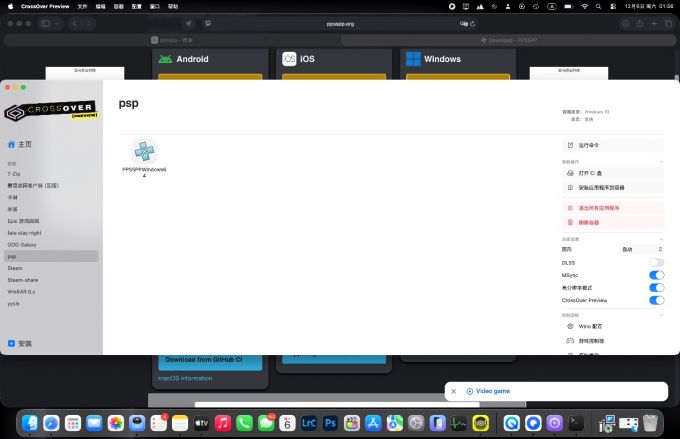 已配置完成的容器:右侧栏除过DLSS选项,其他三个选项全部打开