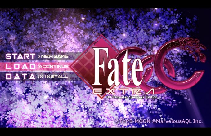 Fate Extra CCC标题界面