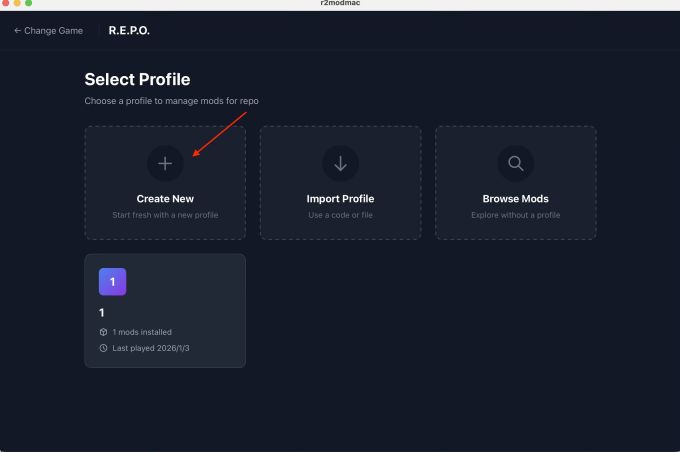 创建新的配置文件