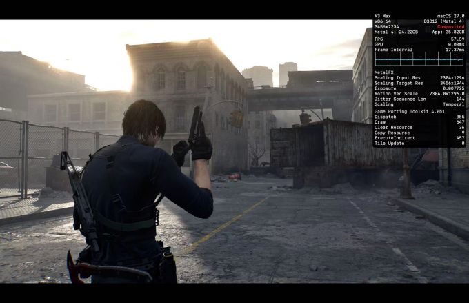 使用D3DMetal的《生化危机9》