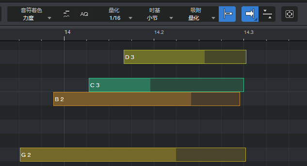 钢琴卷帘窗的中部视图