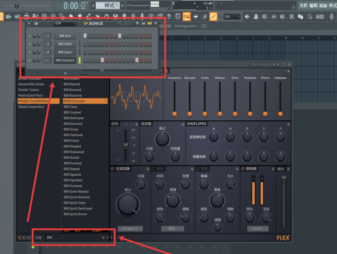 制作Kick和808 Bass