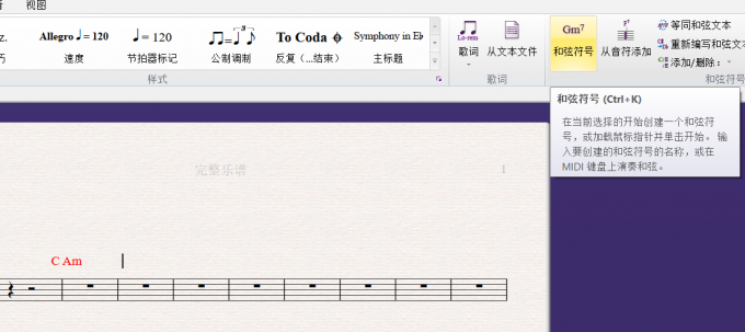 和弦符号自定义界面