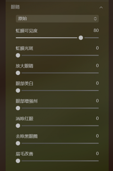 眼睛调整界面图