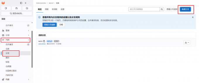 新建分支