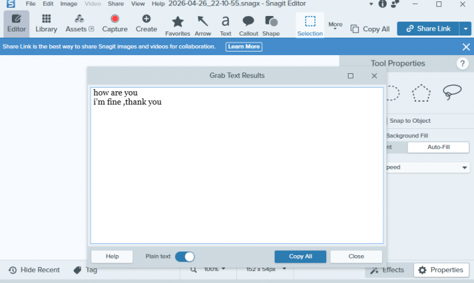 Snagit提取文字