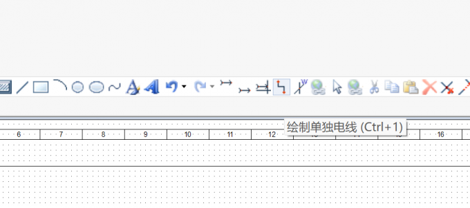 在工具栏下方点击绘制单独电线连接符号