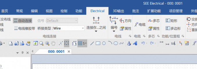 点击【Electrical】,展开【电线】