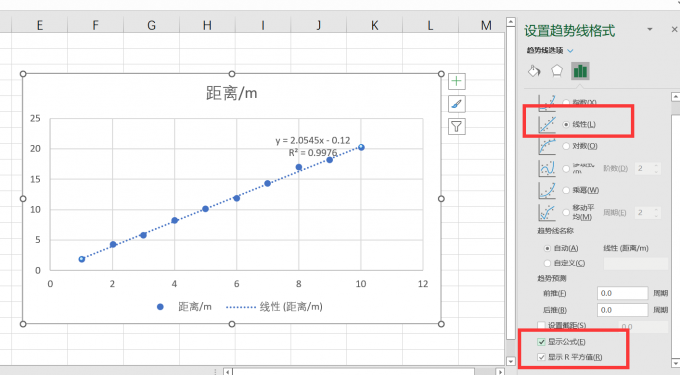 编辑趋势线格式