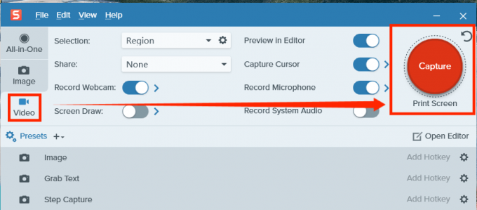 进入录屏准备界面
