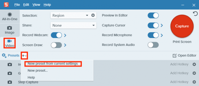 开始设置快捷键