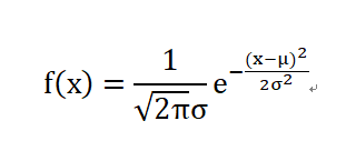 正态分布曲线概率密度函数