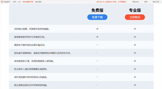 Avast免费版与专业版的对比