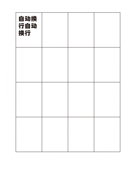 文字自动换行