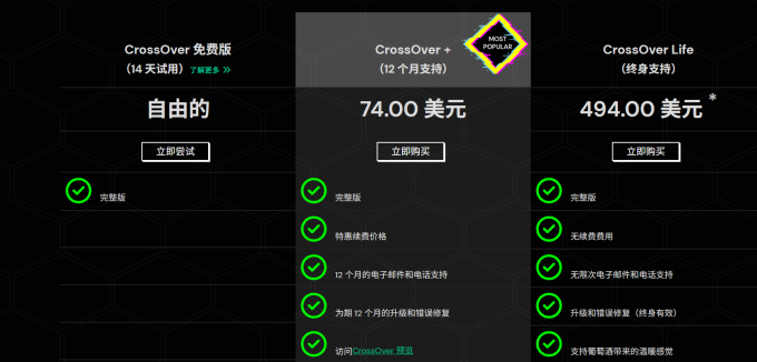 CrossOver国外官网定价