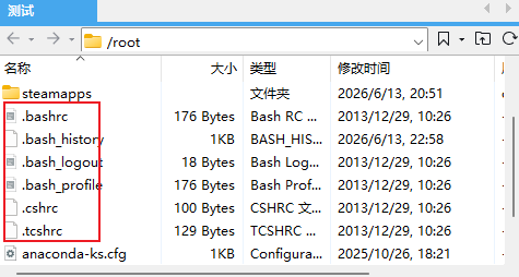 查看隐藏文件