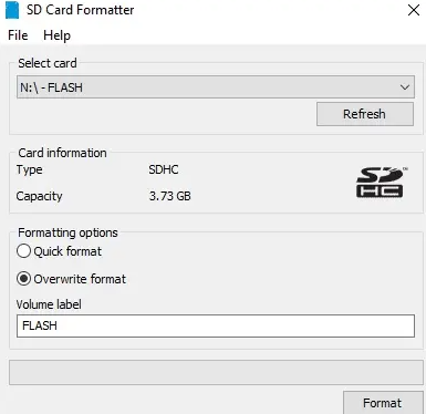 SD Memory Card Formatter软件