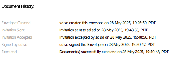 合同完成证书历史记录