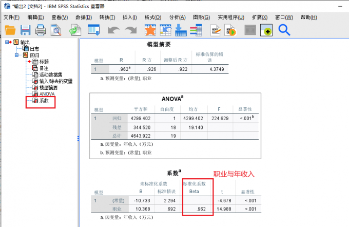 标准化系数