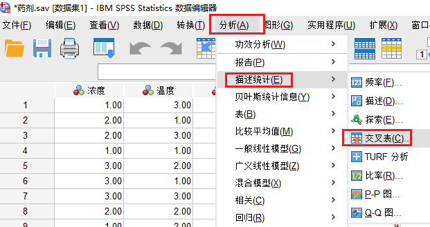 交叉表分析