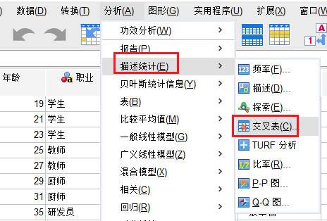 描述统计-交叉差