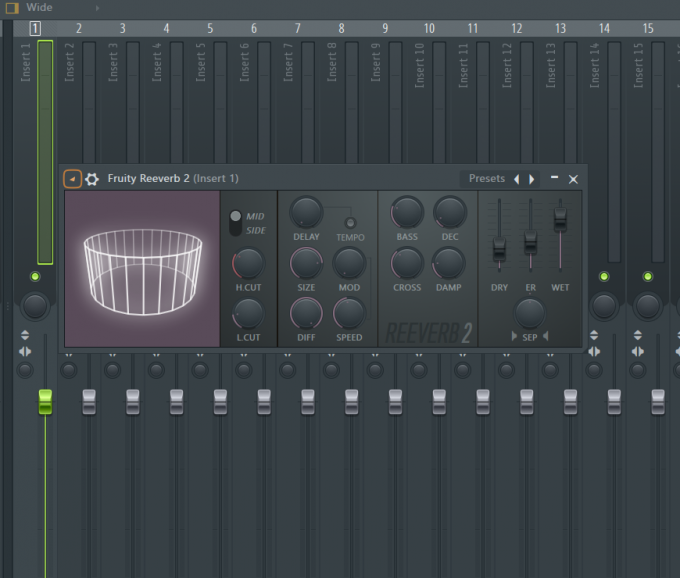 FL Studio自带的混响效果器