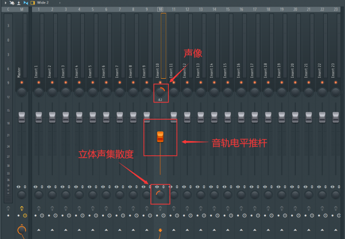 混音台通道条