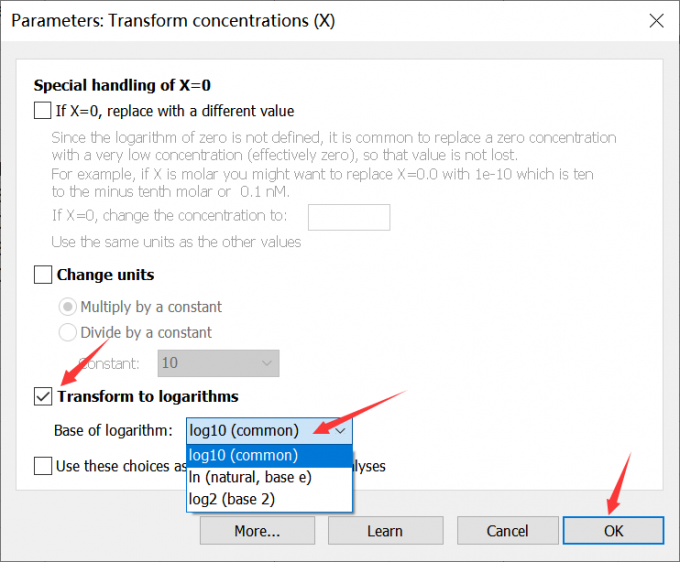 选择以10为底的对数