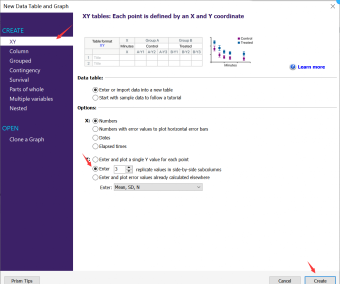 新建空白数据表