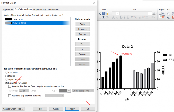 生成双Y轴柱状图