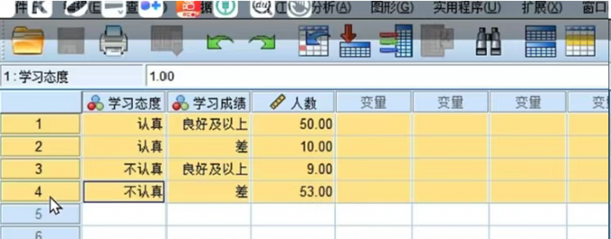 需要加权处理的个案数据