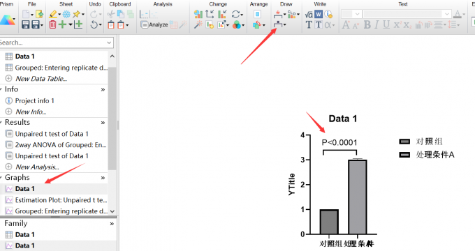 在图表添加上P值