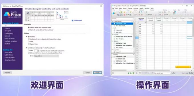 GraphPad Prism软件页面