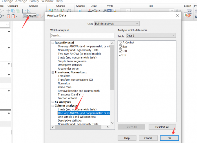 选择单因素方差分析