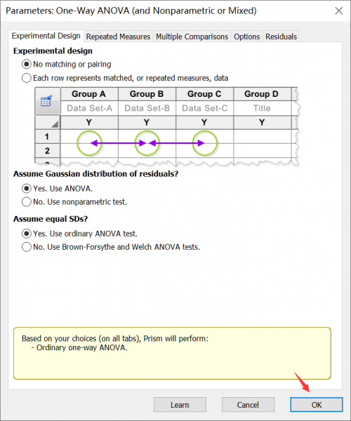 默认选择，点击OK按钮