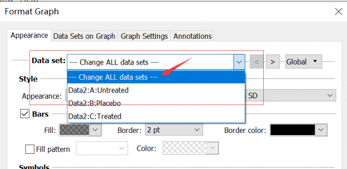 选择All data sets