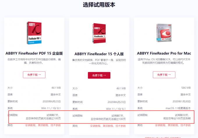 ABBYY FineReader PDF免费下载试用