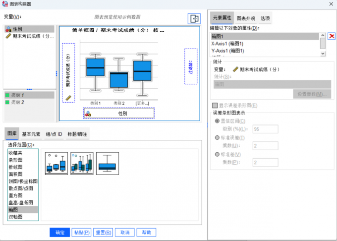 图3：选择分组箱图