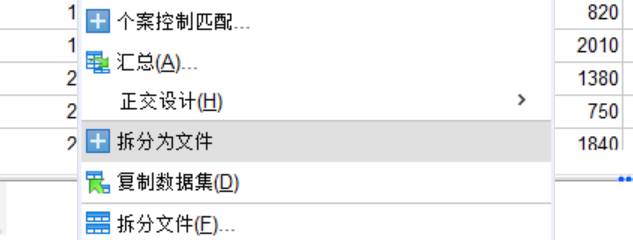 选择拆分为文件