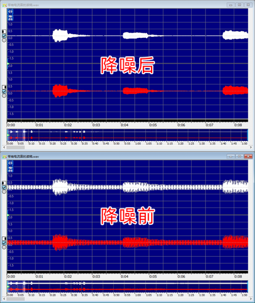 降噪前后波形对比